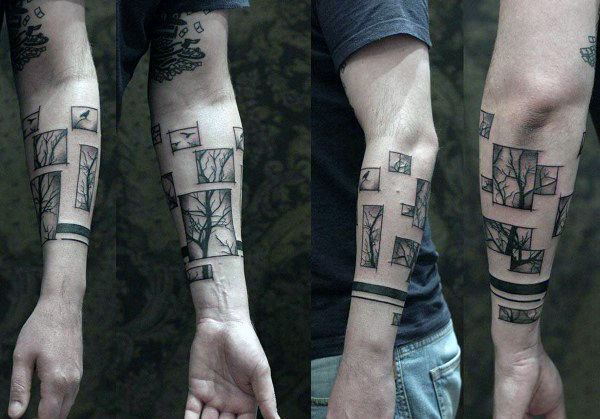 schwarze Armband-Tattoo 25