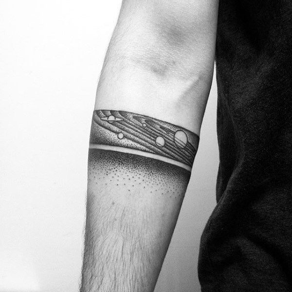 schwarze Armband-Tattoo 55