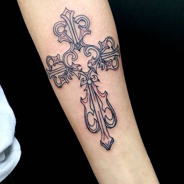 cross tattoo 45