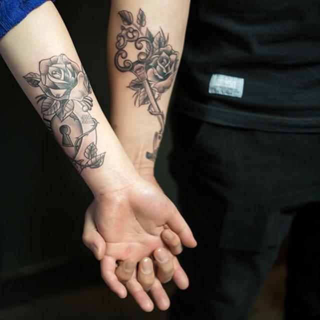 tatuaje pareja de novios 871