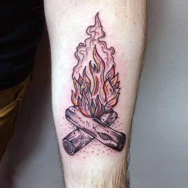 tatuaje fuego hoguera 22