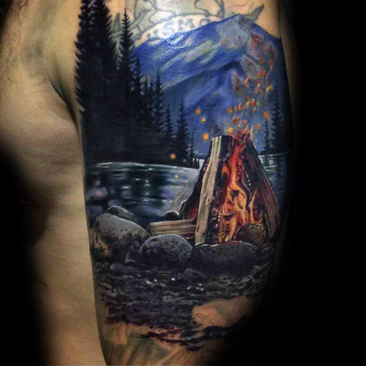 tatuaje fuego hoguera 62