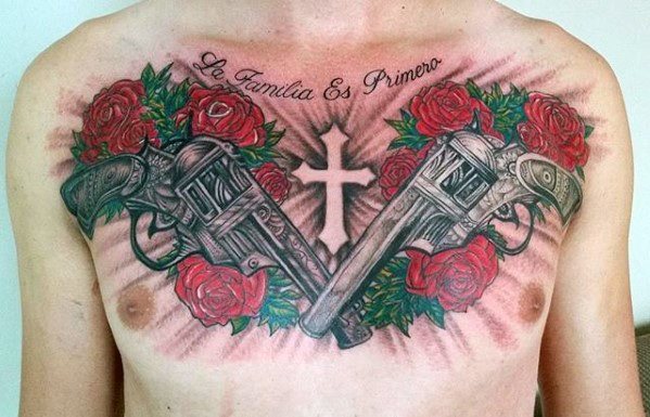 tatuaje guns and roses 42