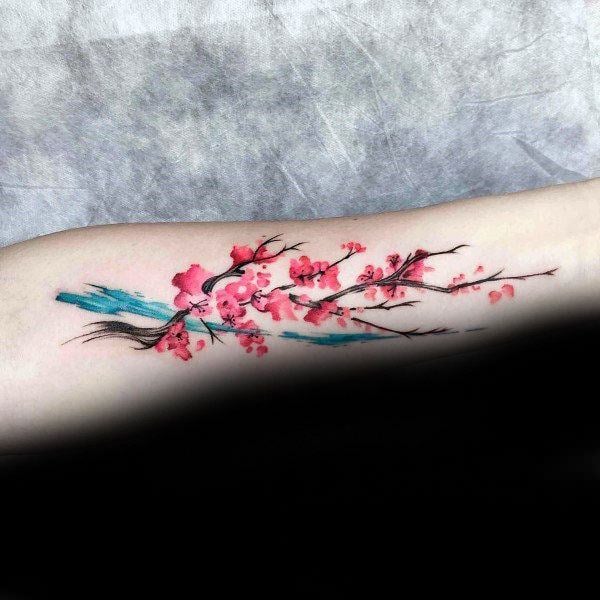 tatuaje flor de cerezo 129