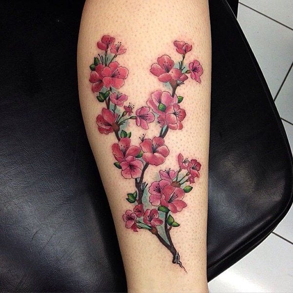 tatuaje flor de cerezo 141