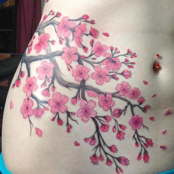 tatuaje flor de cerezo 170