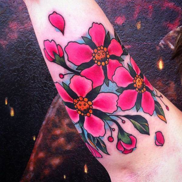 tatuaje flor de cerezo 177
