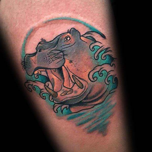 tatuaje hipopotamo 116