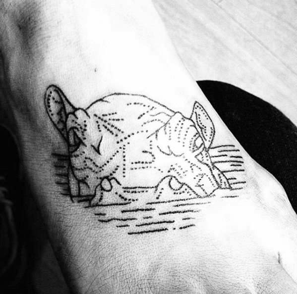 tatuaje hipopotamo 128