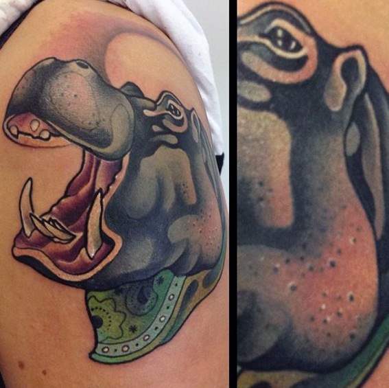 tatuaje hipopotamo 131