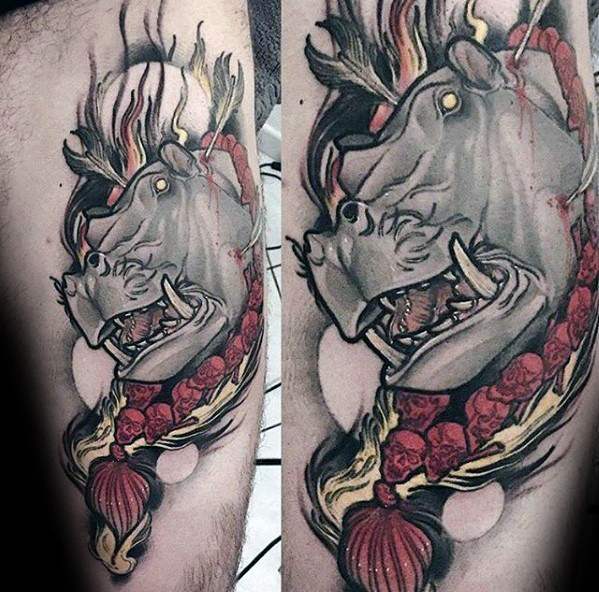 tatuaje hipopotamo 47