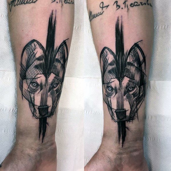 tatuaje husky siberiano 112