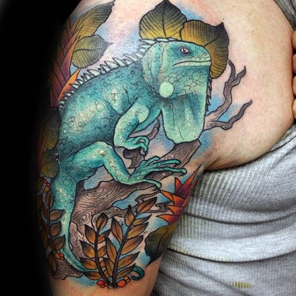tatuaje iguana 85