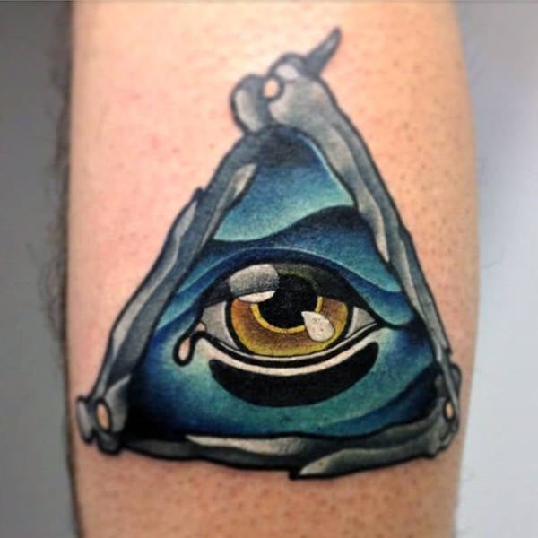tatuaje simbolo illuminati 187