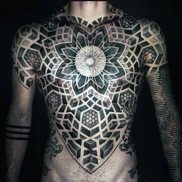 tatuaje geometria sagrada 321