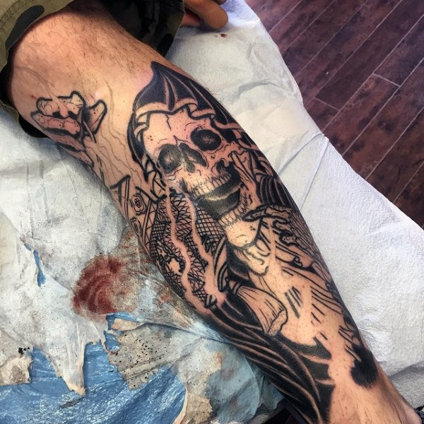 tatuaje muerte grim reaper 113