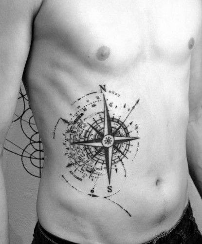 tatuaje brujula geometrica 06