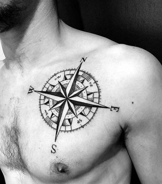tatuaje brujula geometrica 20