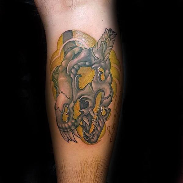 tatuaje calavera dragon 50