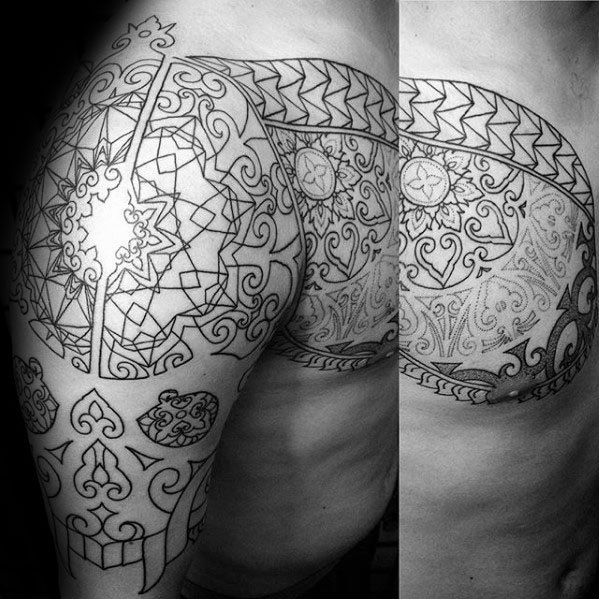 tatuaje calavera tribal 44