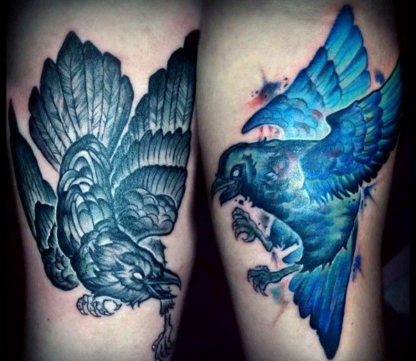 tatuaje cuervos Hugin Munin 78