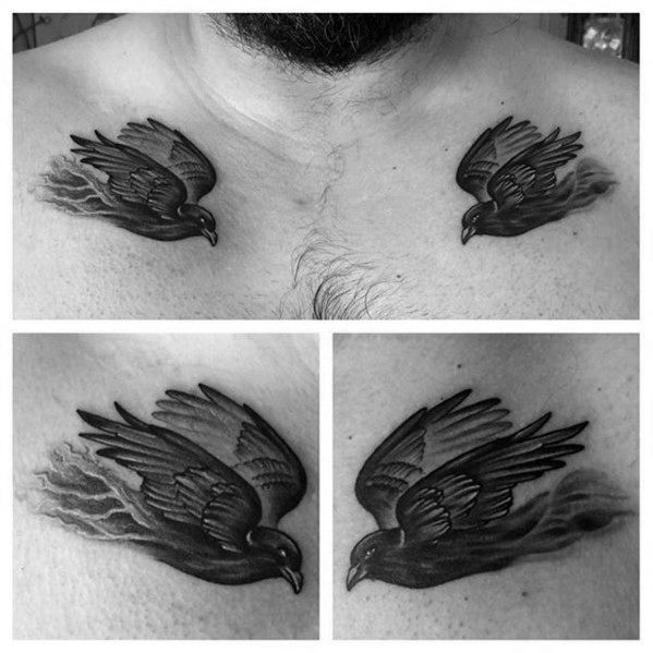 tatuaje cuervos Hugin Munin 80