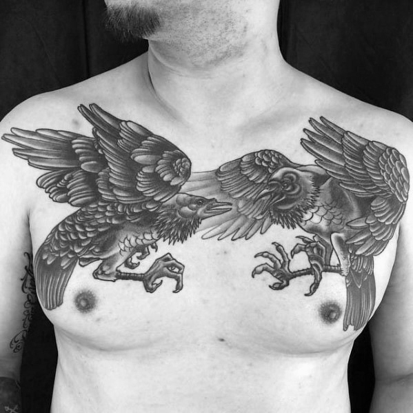 tatuaje cuervos Hugin Munin 88