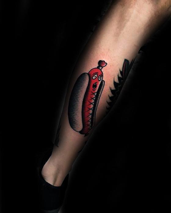 tatuaje hot dog perrito caliente 14