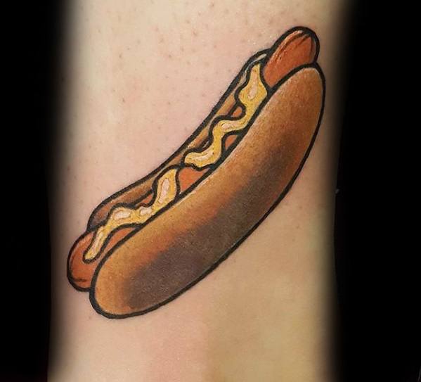 tatuaje hot dog perrito caliente 16
