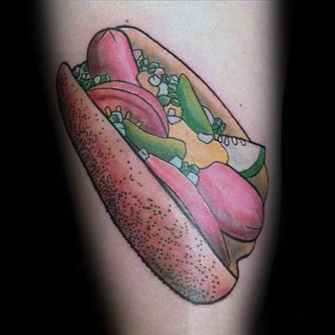 tatuaje hot dog perrito caliente 20