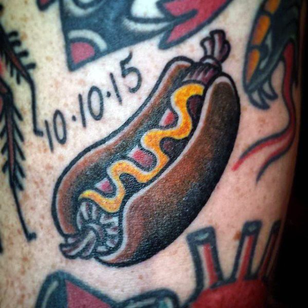 tatuaje hot dog perrito caliente 46
