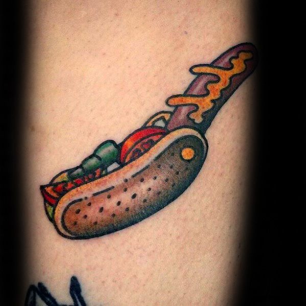 tatuaje hot dog perrito caliente 48