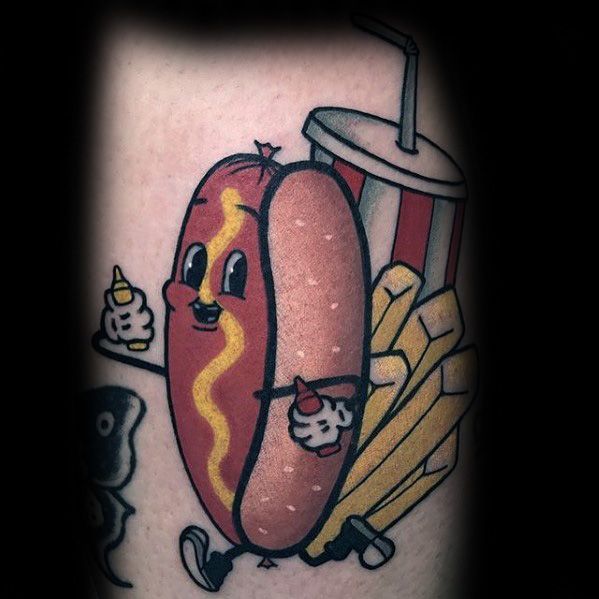 tatuaje hot dog perrito caliente 50