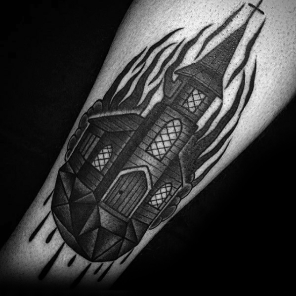 tatuaje iglesia ardiendo 32