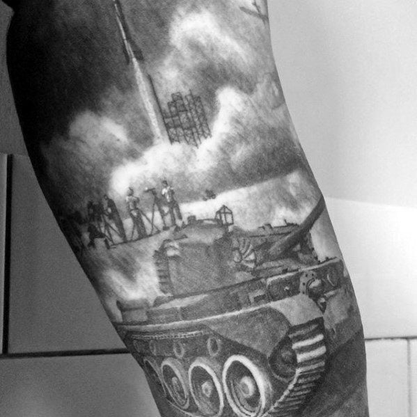 tatuaje tanque militar 120