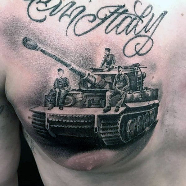 tatuaje tanque militar 22