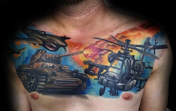tatuaje tanque militar 30