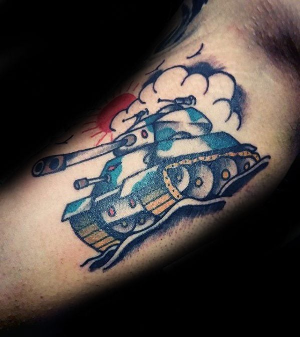 tatuaje tanque militar 76