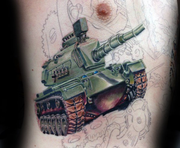tatuaje tanque militar 96