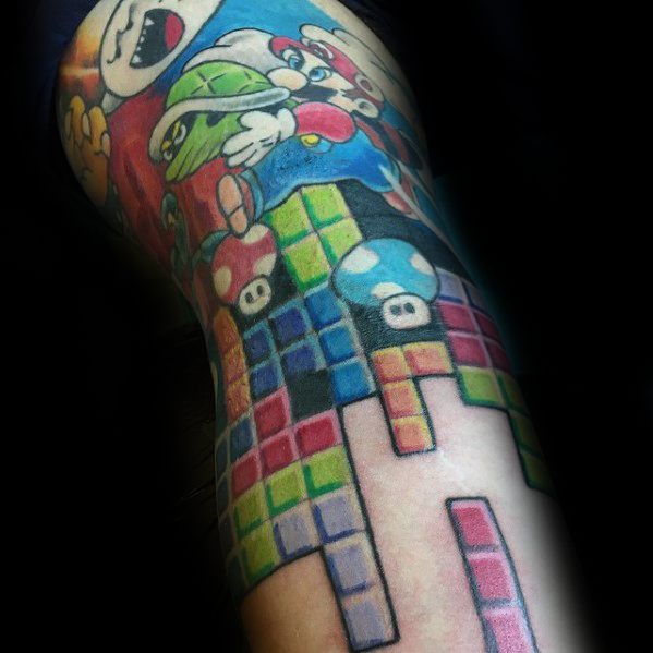 tatuaje tetris 64