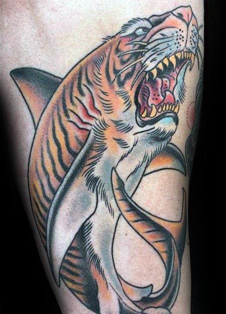 tatuaje tiburon tigre 14