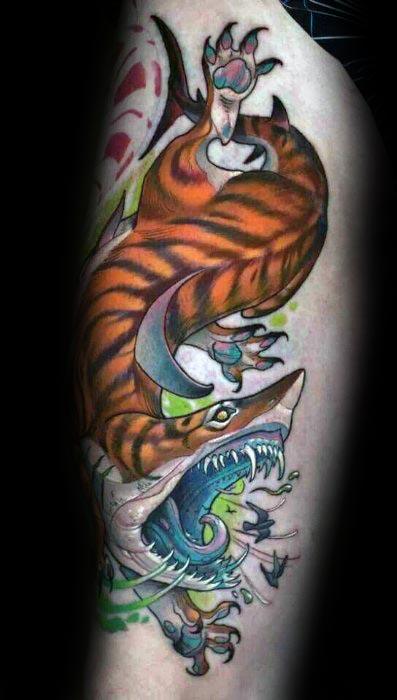 tatuaje tiburon tigre 68
