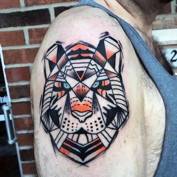 tatuaje tigre geometrico 22