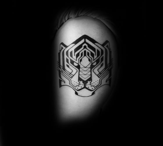 tatuaje tigre geometrico 26