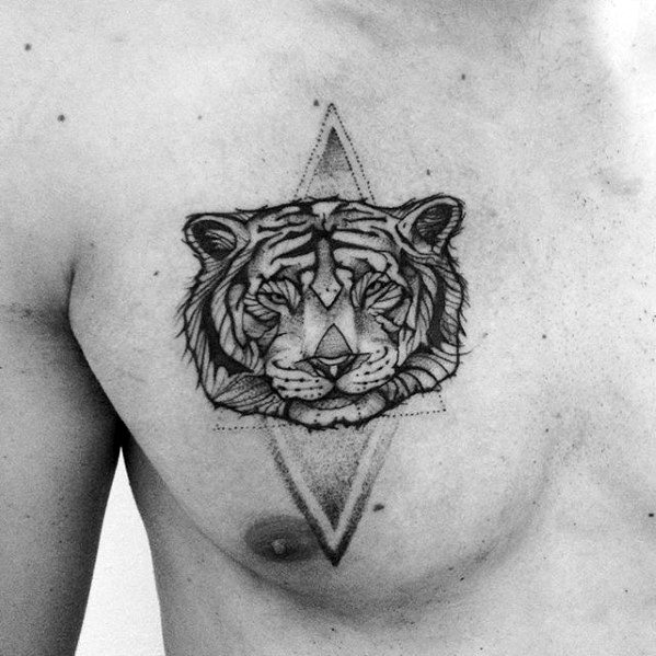 tatuaje tigre geometrico 34