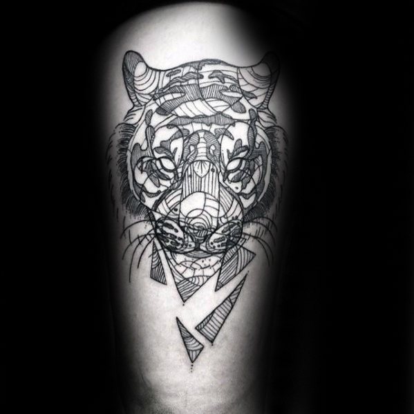 tatuaje tigre geometrico 40