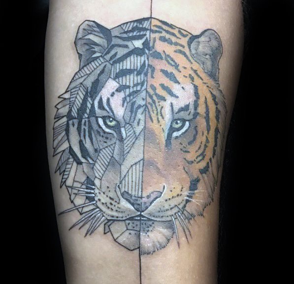 tatuaje tigre geometrico 96