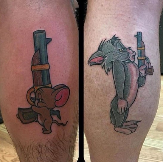 30 Tatuajes de Tom y Jerry (con el significado)
