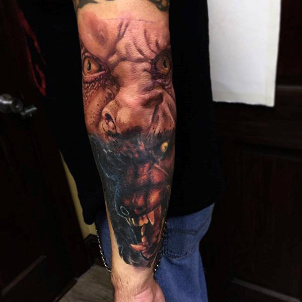 tatuaje hombre lobo 101