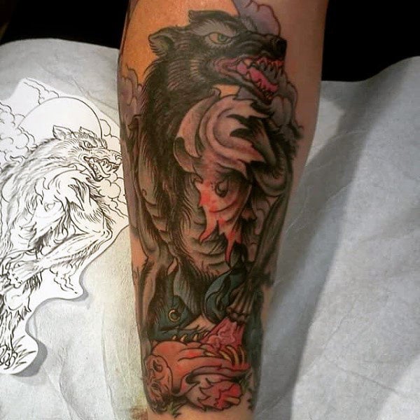 tatuaje hombre lobo 165
